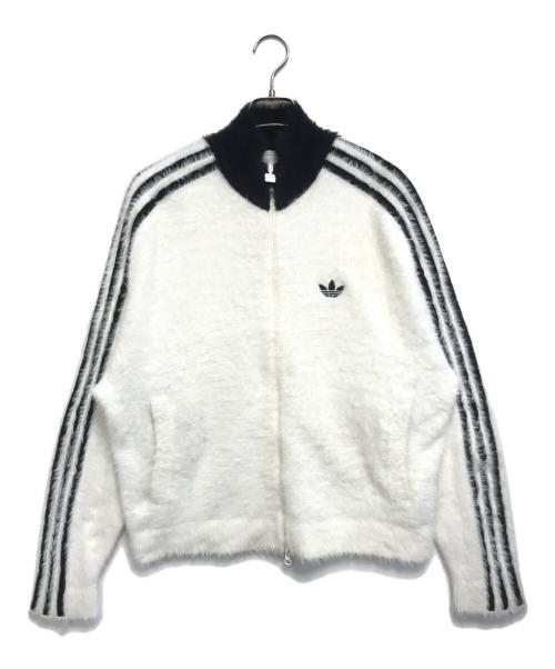 adidas（アディダス）adidas (アディダス) フェイクモヘヤ クラシック トラックトップ ホワイト サイズ:Lの古着・服飾アイテム