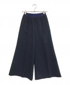 MARNIマルニ）の古着「ウエストロゴイージーワイドスラックス」｜ネイビー