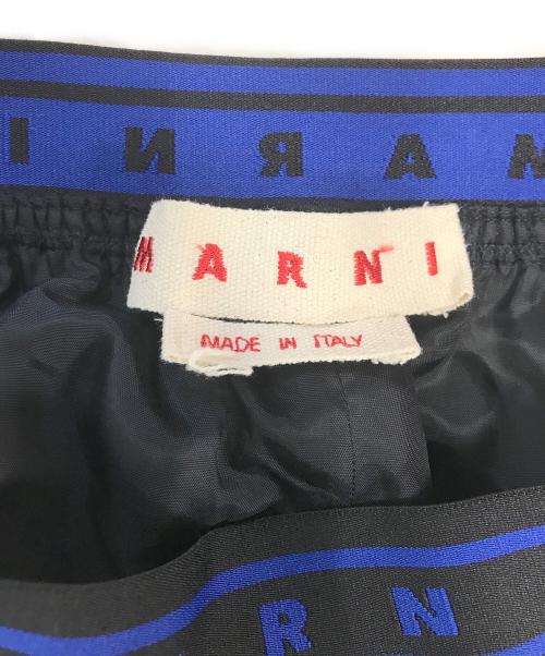 MARNI（マルニ）MARNI (マルニ) ウエストロゴイージーワイドスラックス ネイビー サイズ:36の古着・服飾アイテム