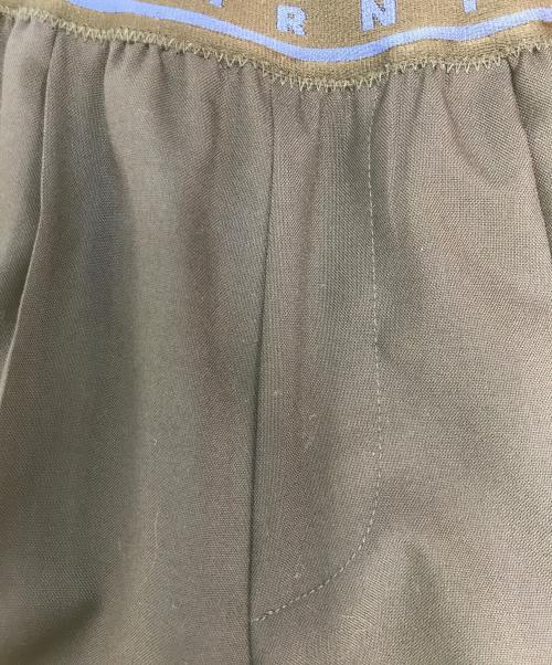 MARNI（マルニ）MARNI (マルニ) ウエストロゴイージーワイドスラックス ネイビー サイズ:36の古着・服飾アイテム