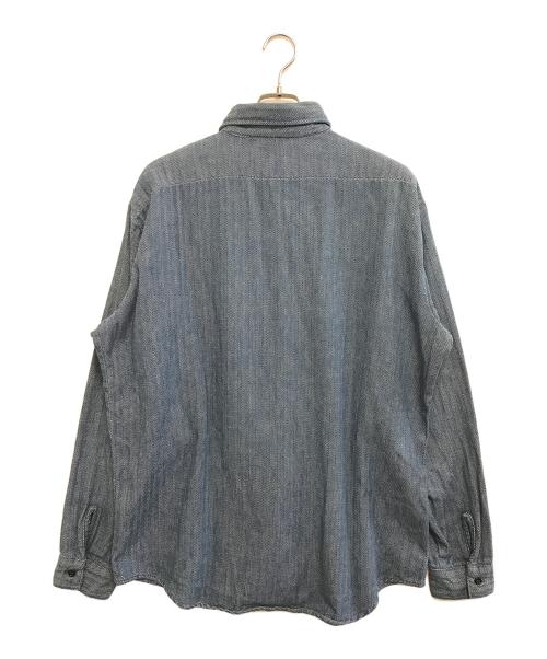 FIVE BROTHER（ファイブブラザー）FIVE BROTHER (ファイブブラザー) ヘリンボーンデニムシャツ インディゴ サイズ:XLの古着・服飾アイテム