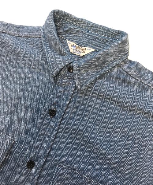 FIVE BROTHER（ファイブブラザー）FIVE BROTHER (ファイブブラザー) ヘリンボーンデニムシャツ インディゴ サイズ:XLの古着・服飾アイテム