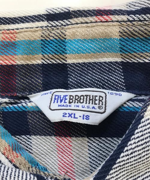FIVE BROTHER（ファイブブラザー）FIVE BROTHER (ファイブブラザー) チェックシャツ マルチカラー サイズ:2XLの古着・服飾アイテム