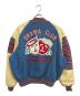 DeLONG (-) Leather Sleeve Wool Varsity JKT スカイブルー×ベージュ サイズ:48：25000円
