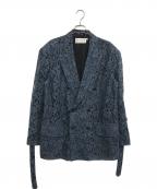 el conductorhコンダクター）の古着「FLOWER LACE BONDAGE DOUBLE BREASTED JKT」｜グリーン