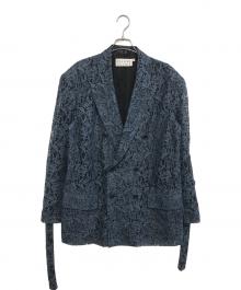el conductorh（コンダクター）の古着「FLOWER LACE BONDAGE DOUBLE BREASTED JKT」｜グリーン
