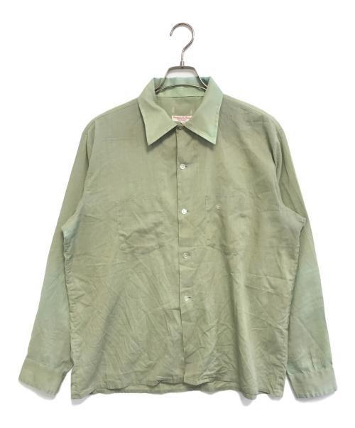 VINTAGE（ヴィンテージ）VINTAGE (ヴィンテージ) オープンカラーシャツ グリーン サイズ:LARGEの古着・服飾アイテム
