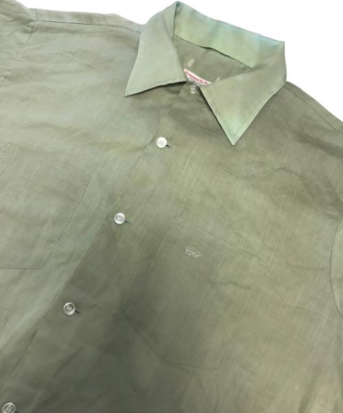 VINTAGE（ヴィンテージ）VINTAGE (ヴィンテージ) オープンカラーシャツ グリーン サイズ:LARGEの古着・服飾アイテム