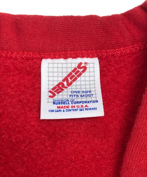 JERZEES（ジャージーズ）JERZEES (ジャージーズ) スウェットカーディガン レッド サイズ:ONE SIZEの古着・服飾アイテム