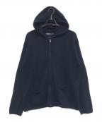 POLO RALPH LAURENポロ・ラルフローレン）の古着「コットンニットパーカー」｜ネイビー