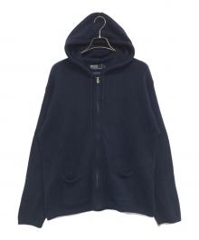POLO RALPH LAUREN（ポロ・ラルフローレン）の古着「コットンニットパーカー」｜ネイビー