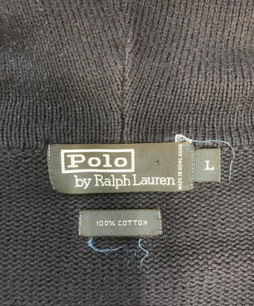 POLO RALPH LAUREN（ポロ・ラルフローレン）POLO RALPH LAUREN (ポロ・ラルフローレン) コットンニットパーカー ネイビー サイズ:Lの古着・服飾アイテム