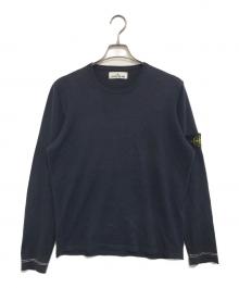 STONE ISLAND（ストーンアイランド）の古着「コットンクルーネックニット」｜ネイビー