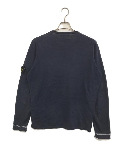 STONE ISLAND（ストーンアイランド）STONE ISLAND (ストーンアイランド) コットンクルーネックニット ネイビー サイズ:Mの古着・服飾アイテム
