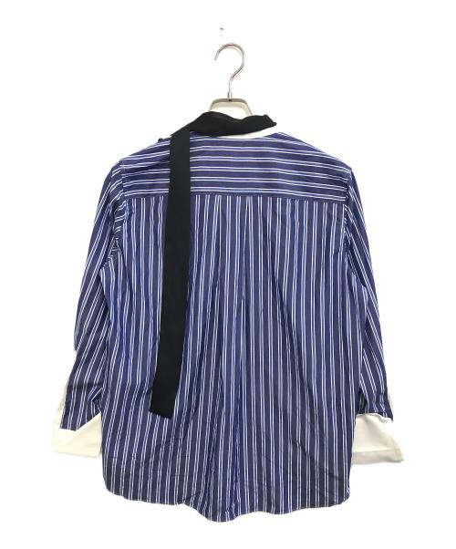 sacai（サカイ）sacai (サカイ) コットンポプリン プリーツ 長袖シャツ ブルー サイズ:1の古着・服飾アイテム