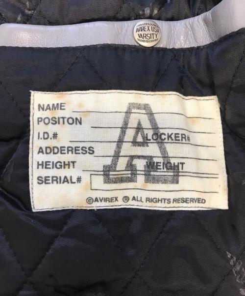 AVIREX（アヴィレックス）AVIREX (アヴィレックス) 切替レザージャケット グレー サイズ:XLの古着・服飾アイテム