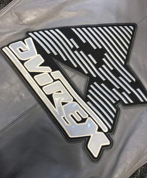 AVIREX（アヴィレックス）AVIREX (アヴィレックス) 切替レザージャケット グレー サイズ:XLの古着・服飾アイテム