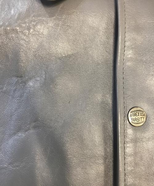 AVIREX（アヴィレックス）AVIREX (アヴィレックス) 切替レザージャケット グレー サイズ:XLの古着・服飾アイテム