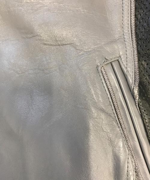 AVIREX（アヴィレックス）AVIREX (アヴィレックス) 切替レザージャケット グレー サイズ:XLの古着・服飾アイテム