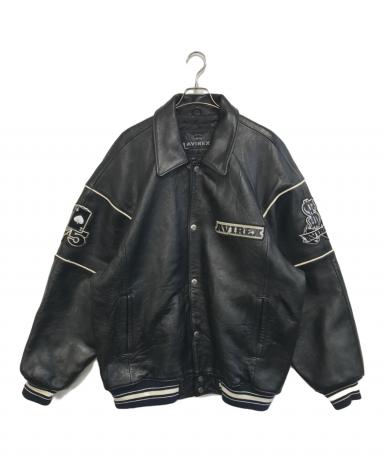 中古・古着通販】AVIREX (アヴィレックス) レザージャケット ブラック