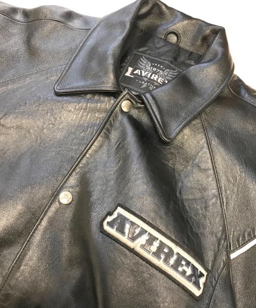 AVIREX（アヴィレックス）AVIREX (アヴィレックス) レザージャケット ブラック サイズ:4XLの古着・服飾アイテム