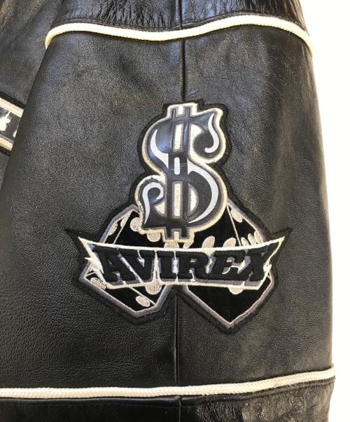 AVIREX（アヴィレックス）AVIREX (アヴィレックス) レザージャケット ブラック サイズ:4XLの古着・服飾アイテム