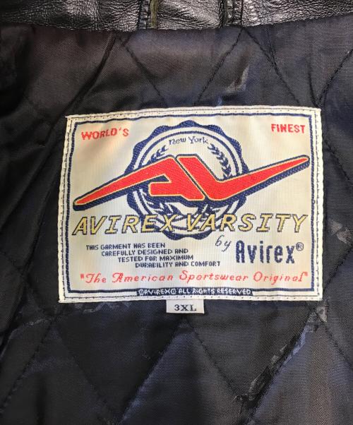 AVIREX（アヴィレックス）AVIREX (アヴィレックス) レザージャケット ブラック サイズ:3XLの古着・服飾アイテム