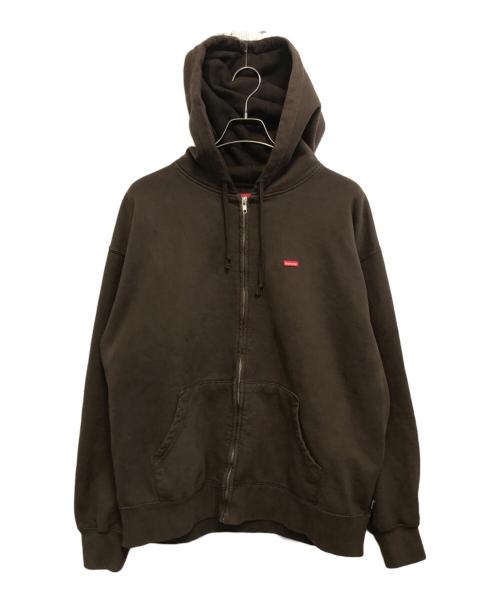 SUPREME（シュプリーム）Supreme (シュプリーム) Small Box Zip Up Hooded Sweatshirt Dark Brown ブラウン サイズ:Lの古着・服飾アイテム
