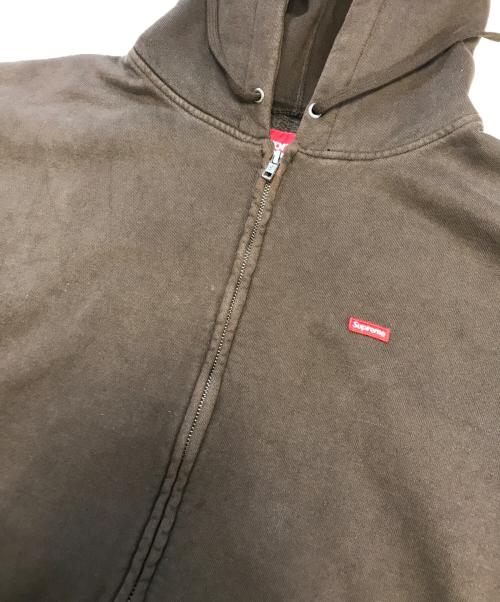 SUPREME（シュプリーム）Supreme (シュプリーム) Small Box Zip Up Hooded Sweatshirt Dark Brown ブラウン サイズ:Lの古着・服飾アイテム