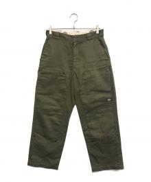 jieda×Dickies（ジエダ×ディッキーズ）の古着「DOUBLE KNEE PRINT PANTS」｜オリーブ