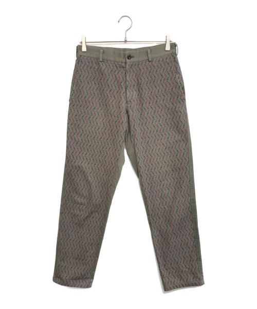 COMME des GARCONS HOMME（コムデギャルソン オム）COMME des GARCONS HOMME (コムデギャルソン オム) 総柄プリントパンツ オリーブ サイズ:Sの古着・服飾アイテム