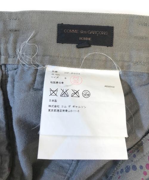 COMME des GARCONS HOMME（コムデギャルソン オム）COMME des GARCONS HOMME (コムデギャルソン オム) 総柄プリントパンツ オリーブ サイズ:Sの古着・服飾アイテム