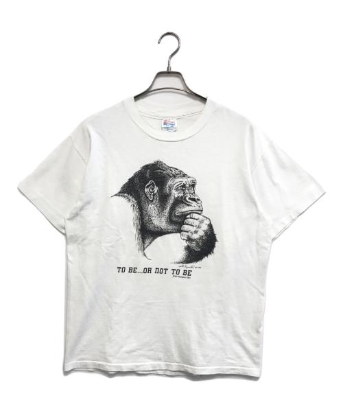 Hanes（ヘインズ）Hanes (ヘインズ) プリントTシャツ ホワイト サイズ:Lの古着・服飾アイテム
