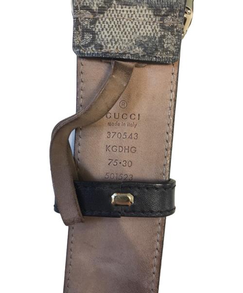 GUCCI（グッチ）GUCCI (グッチ) インターロッキングGGベルト カーキ サイズ:75・30の古着・服飾アイテム