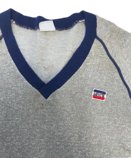 LEVI'S（リーバイス）LEVI'S (リーバイス) 80s半袖スウェット グレー×ネイビー サイズ:Mの古着・服飾アイテム