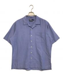 POLO RALPH LAUREN（ポロ・ラルフローレン）の古着「シルク混半袖オープンカラーシャツ」｜ブルー