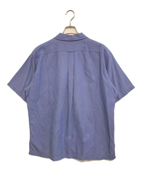 POLO RALPH LAUREN（ポロ・ラルフローレン）POLO RALPH LAUREN (ポロ・ラルフローレン) シルク混半袖オープンカラーシャツ ブルー サイズ:Lの古着・服飾アイテム