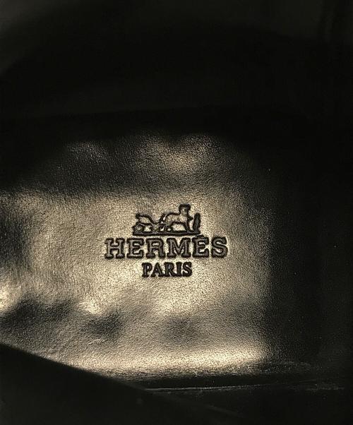 HERMES（エルメス）HERMES (エルメス) バイカラーサイドジップブーツ ブラック×ボルドー サイズ:41の古着・服飾アイテム
