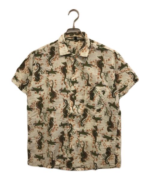 PENNEYS（ペニーズ）penneys (ペニーズ) シアサッカー総柄シャツ ホワイト サイズ:18の古着・服飾アイテム