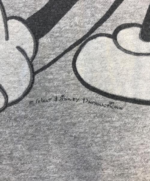 キャラクターTシャツ（キャラクターTシャツ）キャラクターTシャツ (キャラクターTシャツ) Disney(ディズニー) キャラクターTシャツ グレー サイズ:表記なしの古着・服飾アイテム
