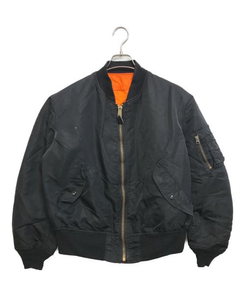 ALPHA（アルファ）ALPHA (アルファ) MA-1ジャケット ブラック サイズ:Lの古着・服飾アイテム