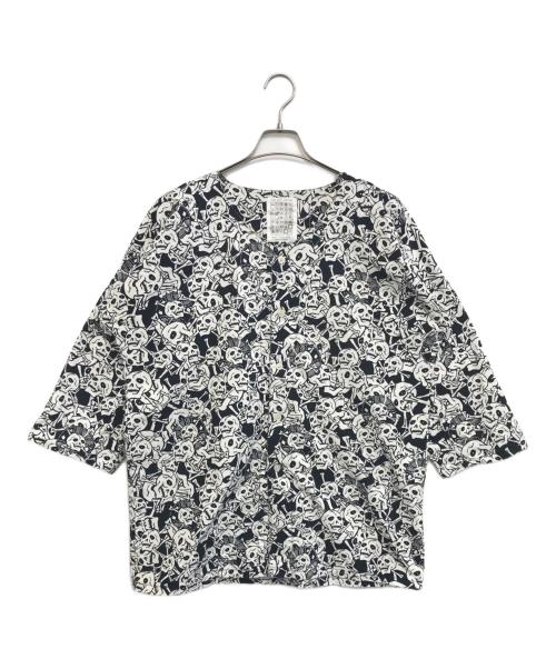 BUENA VISTA（ブエナビスタ）BUENA VISTA (ブエナビスタ) 鯉口シャツ ホワイト×ブラック サイズ:XLの古着・服飾アイテム