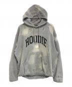 doubletダブレット）の古着「RIPPED OFF KNIT HOODIE」｜グレー