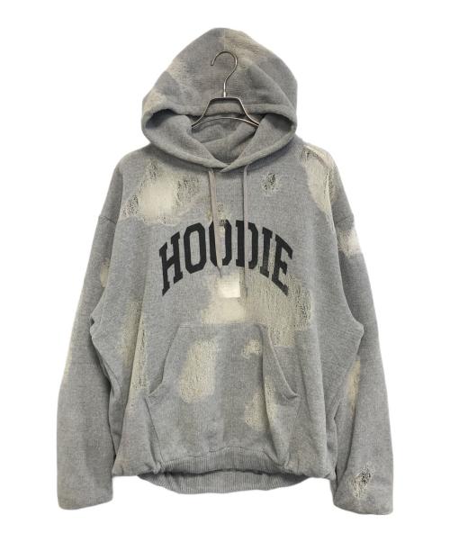 doublet（ダブレット）doublet (ダブレット) RIPPED OFF KNIT HOODIE グレー サイズ:Sの古着・服飾アイテム