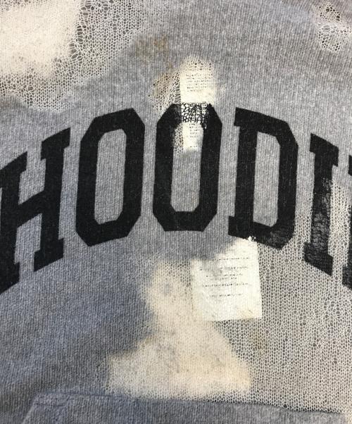 doublet（ダブレット）doublet (ダブレット) RIPPED OFF KNIT HOODIE グレー サイズ:Sの古着・服飾アイテム
