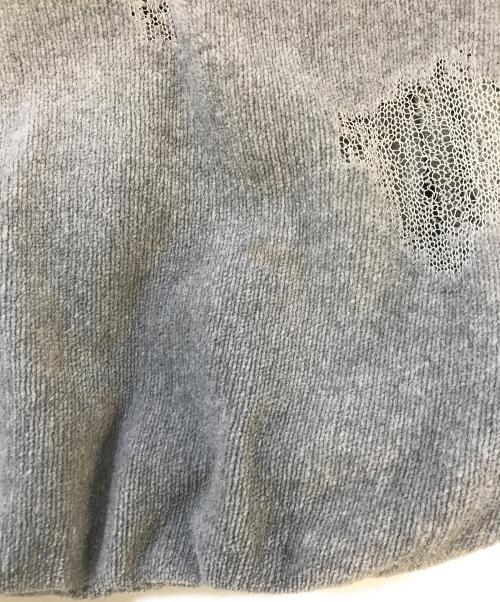 doublet（ダブレット）doublet (ダブレット) RIPPED OFF KNIT HOODIE グレー サイズ:Sの古着・服飾アイテム