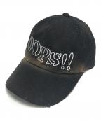 KAMIYA×CA4LAカミヤ×カシラ）の古着「OOPS DISTRESSED CAP」｜ブラック