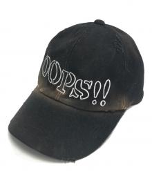 KAMIYA×CA4LA（カミヤ×カシラ）の古着「OOPS DISTRESSED CAP」｜ブラック