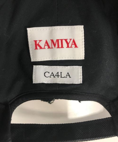 KAMIYA（カミヤ）KAMIYA (カミヤ) CA4LA (カシラ) OOPS DISTRESSED CAP ブラック サイズ:表記なしの古着・服飾アイテム