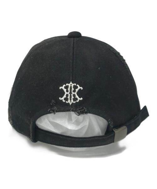 KAMIYA（カミヤ）KAMIYA (カミヤ) CA4LA (カシラ) OOPS DISTRESSED CAP ブラック サイズ:表記なしの古着・服飾アイテム